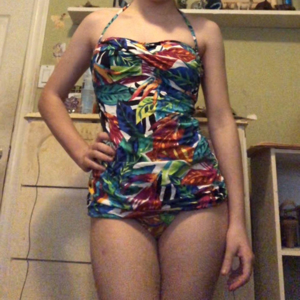 Floral two piece swimsuit